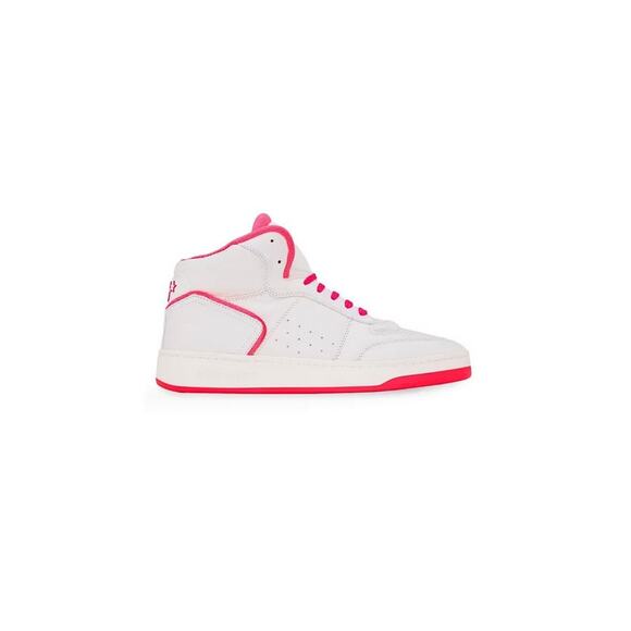 $1095 NIB Saint Laurent Sl 80 Mid-top Sneakers Smooth and Grained Leather 42(12)